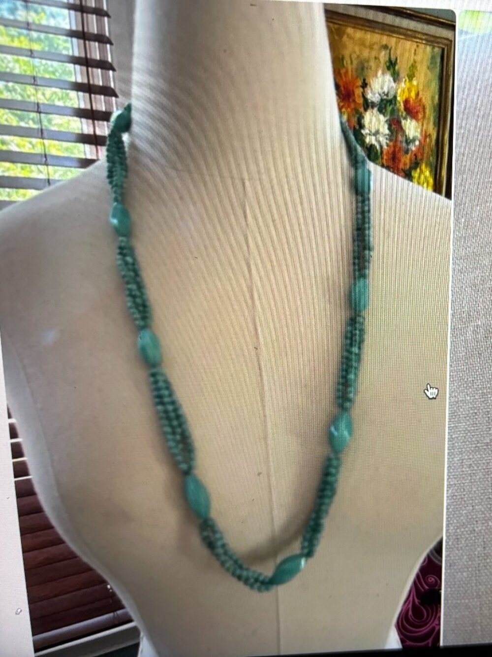 Vintage Turquoise Beaded Necklace
